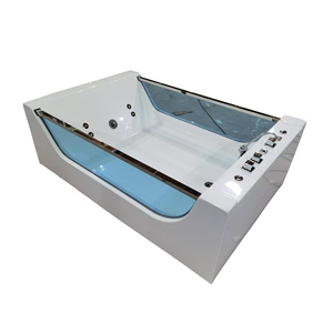 อ่างจากุซซี่หรูหรา HG สำหรับ 2 คน อ่างน้ำวนแบบตั้งพื้น อ่างอาบน้ำนวดในร่ม อ่างน้ำร้อนสำหรับโรงแรม อ่างสปาขนาดใหญ่ - Product Image 1