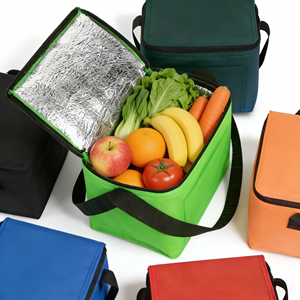 Sac isotherme portable, design étanche, matériau non tissé, fermeture éclair, grande capacité, sac thermique écologique - Product Image 1