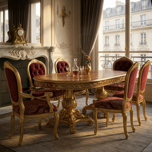 [OEM/ODM] <span class=keywords><strong>Fauteuil</strong></span> à bascule néoclassique français de luxe, sculpté à la main, en bois massif avec feuille d'or, <span class=keywords><strong>pour</strong></span> projets hôteliers et villas - Product Image 4