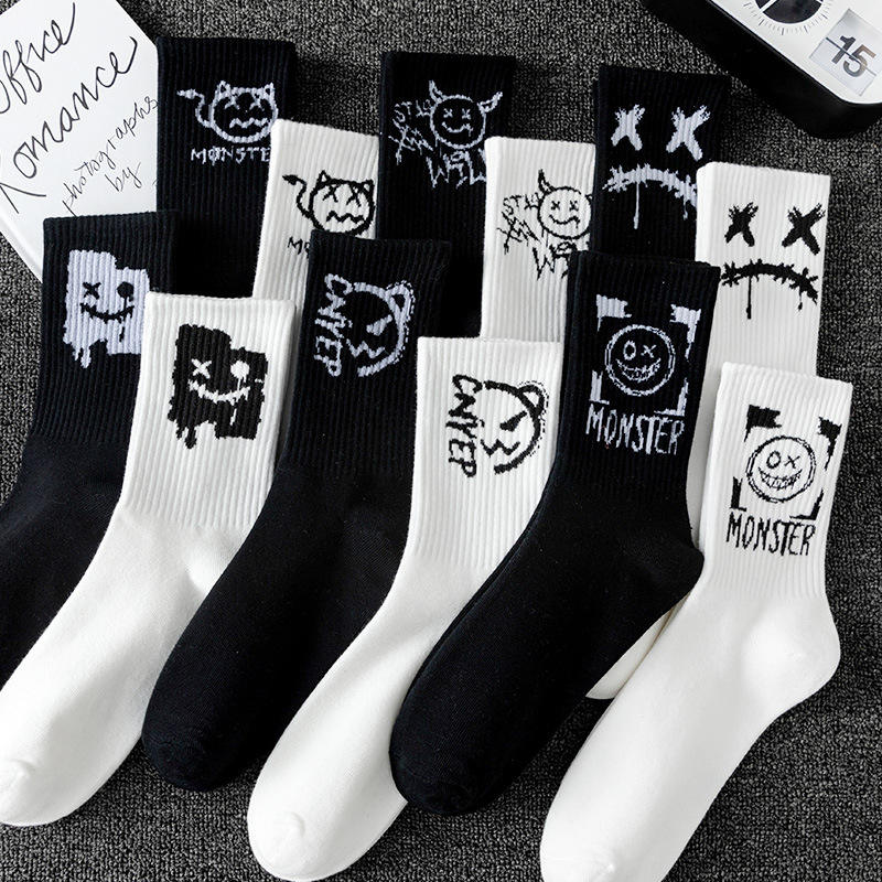 Wholesale Mid-Calf Socks Women's Sports Socks Little Devil Men's Sweat-Absorbing Basketball Long Socks