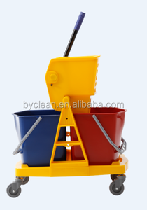 AF08075 BAIYUN Outils de NETTOYAGE 34L Mop Wringer avec deux seaux Wringer Trolley pour le bureau Hôtel Restaurant - Product Image 2