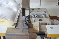 Machine à coudre surjeteuse à lit plat, programmable, robuste, à une aiguille, pour matelas, avec fonction de surpliage, à commande informatisée, moteur intégré