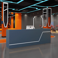 Réception pour centre sportif Comptoir de réception pour studio de fitness de style technologique Comptoir de réception pour café Internet Comptoir de caisse Expérience VR Réception