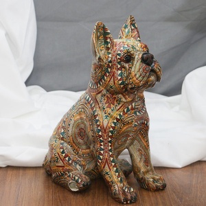 Jardin extérieur chien figurines décorations <span class=keywords><strong>bouledogue</strong></span> français, résine de fibre de verre coloré statue de <span class=keywords><strong>bouledogue</strong></span> % - Product Image 2