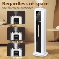 Humidificateur ultrasonique électrique sur pied 11L pour la maison, le bureau, la chambre à coucher, diffuseur d'arômes avec contrôle intelligent de l'humidité par LED