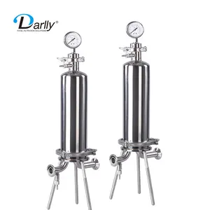 Darlly High pressure pp pleated Stainless steel filter housing 304 stainless steel food grade for waste water treatment