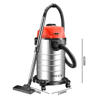 Aspirateur à canister en acier inoxydable HALEY avec flexible et buse pour sols, hauteur 60 cm, longueur 49 cm, largeur 35 cm