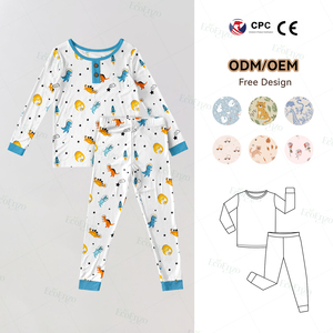 OEM ODM Trẻ Sơ Sinh Bé Sợi Tre Quần Áo Trẻ Mới Biết Đi Cậu Bé Tùy Chỉnh In Tre Ngủ Bé Cô Gái Quần Áo Thiết Lập - Product Image 1