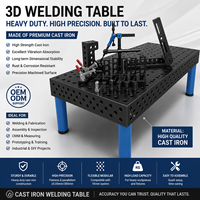 Table de soudage 3D universelle en fonte nitrurée, système flexible, plateforme modulaire pour l'industrie multi-secteurs, haute précision
