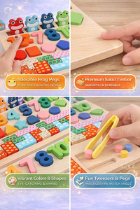 Giocattoli Educativi Montessori in Legno, Tavola di Abbinamento Numeri e Lettere, Blocchi Alfabetici per l'Educazione Precoce dei Bambini - Product Image 5