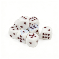 Dés en acrylique personnalisés D6 16 mm avec motif cœur, logo personnalisé, dés de jeu roses pour les couples, accessoires de jeu amusants