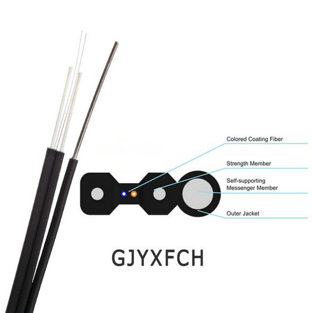 Outdoor Fiber Optic Patch Cord FTTH Drop Cable with LC SC Connector 100 200 300 400 500 1km 2km Communication Cables