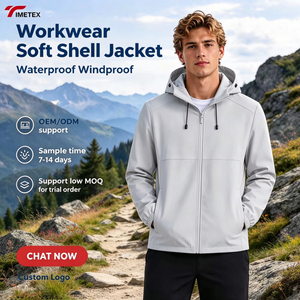 TIMETEX Custom Logo Workwear Soft Shell Jacket Mens <strong>Womens</strong> Waterproof Windproof Hooded Shell Jacket Wholesale OEM - Product Image 1