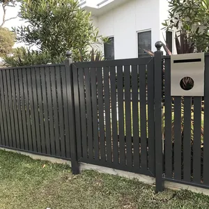 Hiện đại sơn tĩnh điện nhôm lưỡi hàng rào vườn hàng rào chống ăn mòn hàng rào Nhôm hàng rào