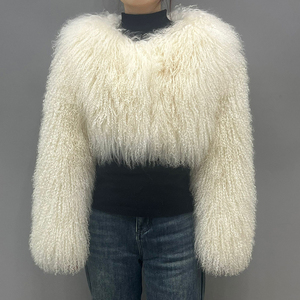 Nuova giacca di <span class=keywords><strong>pelliccia</strong></span> di agnello di lunghezza del raccolto giacca di <span class=keywords><strong>pelliccia</strong></span> mongolia da donna - Product Image 2