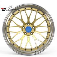 Rines de Aleación de Dos Piezas Forjados a Medida para Carreras, 18 19 20 21 22 23 24 Pulgadas, 5x100 5x108 5x112 5x114.3 5x120