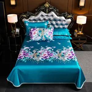 Double bed single large bed linen wholesale home textiles high quality durable silk hotel bed linen