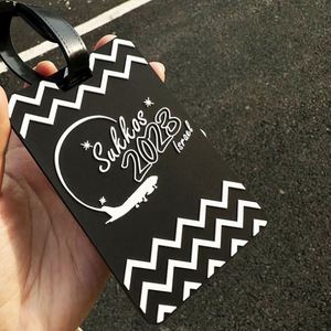 Etiqueta de Equipaje de Goma Suave Negra de Alta Calidad, Etiquetas para Maletas Escolares, Etiquetas para Equipaje - Product Image 6