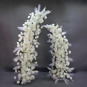 Ensemble d'arche de mariage en fleurs artificielles en soie rose pour événements et entrées, décoration d'arche de mariage - Product Image 4