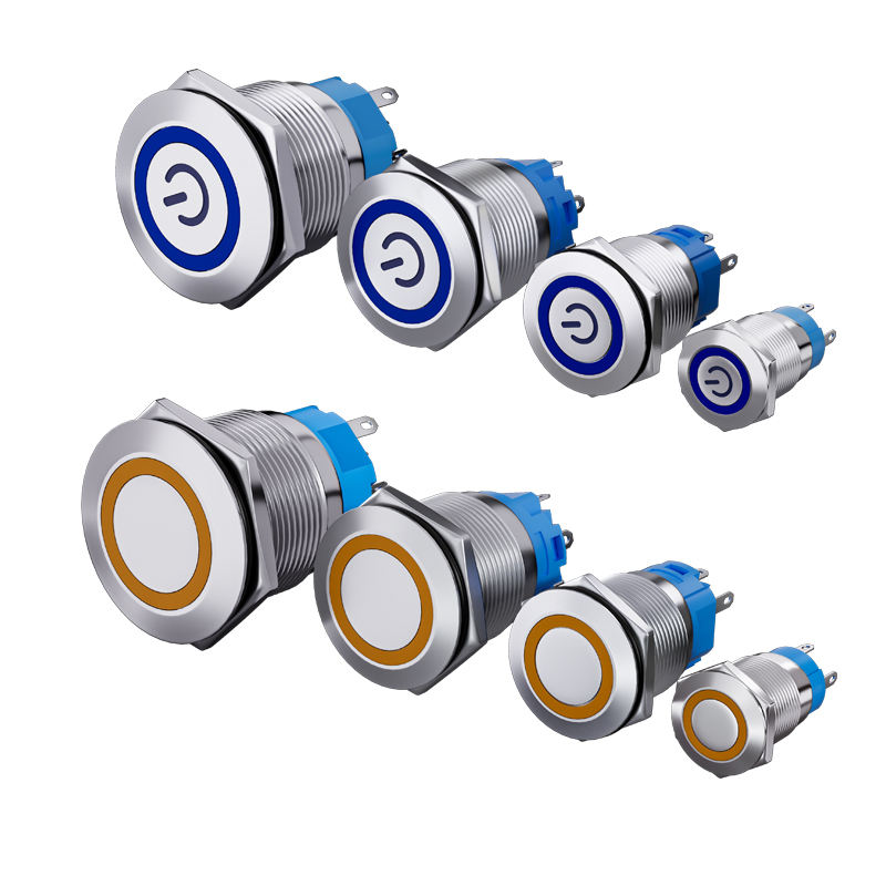 High Quality Brass IP65 Home Appliance Push Button Switches 12mm-22mm Momentary