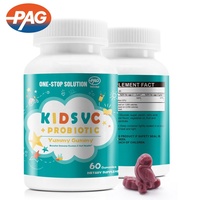 Gommes probiotiques pour enfants, bactéries, cailloux, flamand rose, vitamines pour enfants, 1 milliard de Cfu, vitamine C, gommes probiotiques