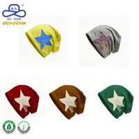 Bonnet en tricot jersey bleu roi personnalisé avec écusson étoile, style décontracté, brodé, pour l'hiver, vente en gros, fourniture OEM/ODM