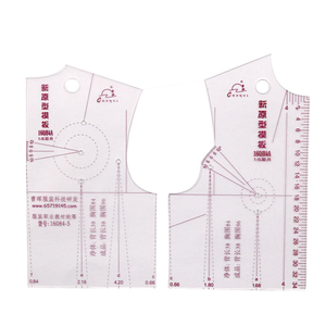 3 أحرف من خياطة اللحف رسومات مسطرة منحنية بلاستيكية صغيرة خياطة مسطرة مصنوعة خصيصًا ملابس تصنعها بنفسك - Product Image 2