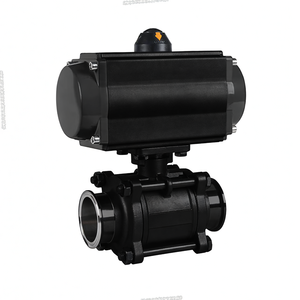 COVNA 90-Day <b>Window</b> Manufacture DN25 1inch AC220V Stainless Steel Tri-clamp Three Pieces Pneumatic Ball Valve - Product Image 1