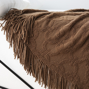 Vendita calda stile scandinavo coperta a maglia ispessita calda <span class=keywords><strong>e</strong></span> morbida coperta decorativa per divano casa coperta in magazzino - Product Image 4