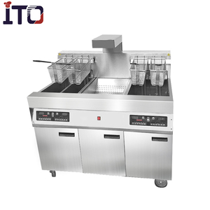 Thương Mại Mở <span class=keywords><strong>Fryer</strong></span> Dọc Điện Và Gas Sâu Fryers 4 Giỏ - Product Image 1