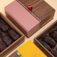 Petite boîte alimentaire portable personnalisée, artisanale, de luxe, en bois MDF, pour baklava, dattes, chocolat, bonbons, emballage cadeau