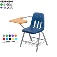 Tables en plastique très vendues pour les événements, chaises en plastique pour l'école, chaises d'école avec accoudoirs
