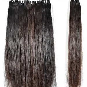 Cabello Remy 100% con cutículas alineadas al por mayor, mechones de 10-36 pulgadas, trama doble a máquina, liso y suave, cabello sin procesar. - Product Image 1