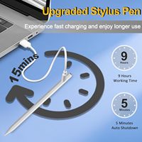 Stylet magnétique intelligent actif Wenku 010EA, rejet de la paume, détection de l'angle d'inclinaison, pointe remplaçable pour tablettes et téléphones mobiles