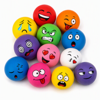 Balle anti-stress BSBH en PU avec emojis, à presser pour soulager l'anxiété, balle de préhension douce et élastique pour soulager le stress