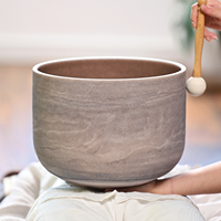 Bol chantant en cristal de quartz rubis Jinfang pour bain sonore, guérison, yoga et méditation