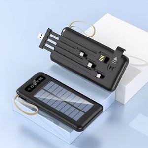 Banco de Energía Solar de 10000mAh con Pantalla LCD, Cargador Portátil <span class=keywords><strong>para</strong></span> Exteriores, Batería Móvil de Alta Capacidad <span class=keywords><strong>para</strong></span> Camping, Viajes y Emergencias - Product Image 6