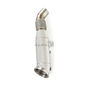 Downpipe de 200 celdas con catalizador soldado TIG de acero inoxidable SS304 para <span class=keywords><strong>BMW</strong></span> 540i <span class=keywords><strong>640i</strong></span> <span class=keywords><strong>GT</strong></span> G30 G31 G32 B58 3.0T 2018-2024 con brida CNC y blindaje térmico - Product Image 4