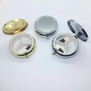 Factory Custom 3 Compartments Stainless Steel Metal Portable Pill Case Pill Storage Box for Promotion Gift