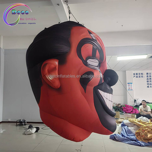 Globo inflable publicitario suspendido de 3 metros <span class=keywords><strong>con</strong></span> cabeza de payaso naranja - Product Image 5