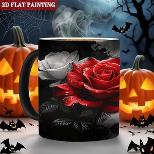 Tasse à sublimation artisanale thermosensible en céramique noire givrée 11oz, vierge pour DIY - Product Image 6