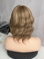 Perruques sans colle prêtes à être expédiées, en cheveux humains bruts, entièrement nouées à la main, base en soie, coupe courte pixie, pour femmes souffrant d'alopécie