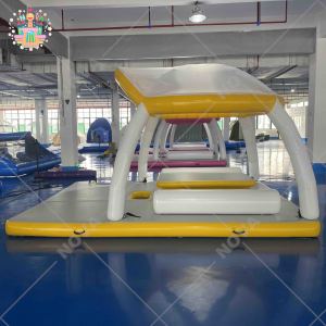 Nhà máy trực tiếp giá <span class=keywords><strong>Inflatable</strong></span> nổi Dock nền tảng với lều, tùy chỉnh cho mùa hè bên nước - Product Image 4