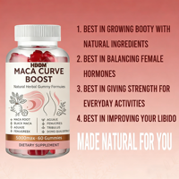 Gummies Black Maca Plus OEM ODM pour des fesses volumineuses et des courbes extrêmes, racine de Maca noire pour améliorer la vitalité chez les hommes et les femmes, booster des fesses