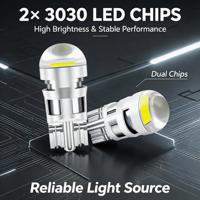Ampoule LED SMD T10 W5W 3014 Canbus sans erreur 12V pour éclairage intérieur/extérieur de voiture, cale, feux de stationnement, plaque d'immatriculation, porte, feux de positionnement