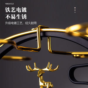 ที่วางแก้วไวน์รูปทรงเรือทันสมัย ลายหินอ่อน ดีไซน์รูปกวาง แข็งแรงทนทาน สำหรับงานปาร์ตี้และตกแต่งบ้าน - Product Image 3