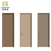 Porte intérieure en bois massif moderne, très populaire, au design simple, finition carbone cristal, pour chambre et salle de bain