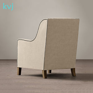 Poltrona Classica in Tessuto con Braccioli e Gambe in Legno Massello per <span class=keywords><strong>Soggiorno</strong></span> - Product Image 4