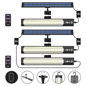 <span class=keywords><strong>Lampe</strong></span> murale LED à détecteur de mouvement <span class=keywords><strong>solaire</strong></span>, 4 modes, étanche, éclairage extérieur pour jardin, camping, recharge <span class=keywords><strong>solaire</strong></span> USB pour la décoration de la cour et du patio - Product Image 1