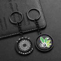 Porte-clés personnalisé en métal émaillé 3d, Logo personnalisé, lettre de forme ronde, Figure de plante, porte-clés mignon pour les filles